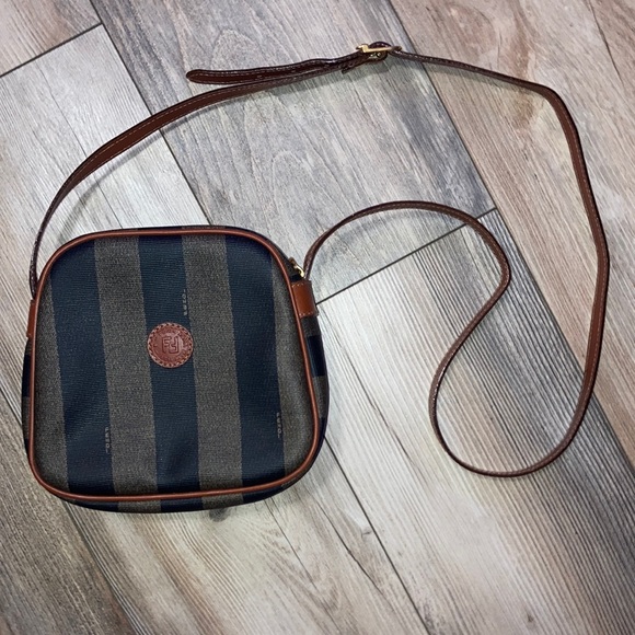 Fendi Handbags - Authentic Vintage Fendi Penguin Striped Crossbody Bag